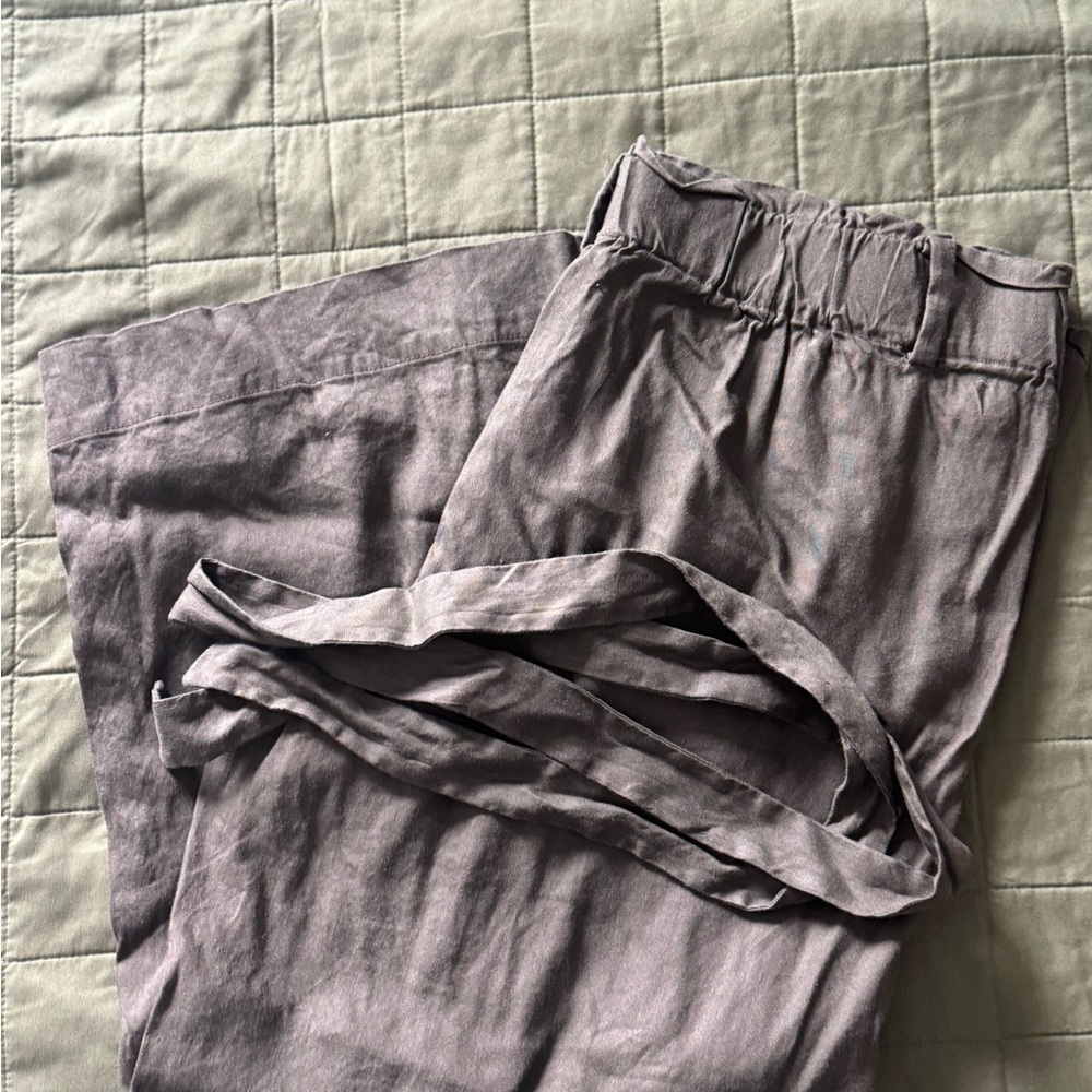 J.Jill Olive Linen Capris w/ Belt